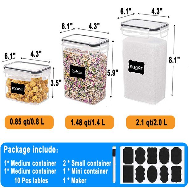 Jar Pack of 4; Square Food Storage Set