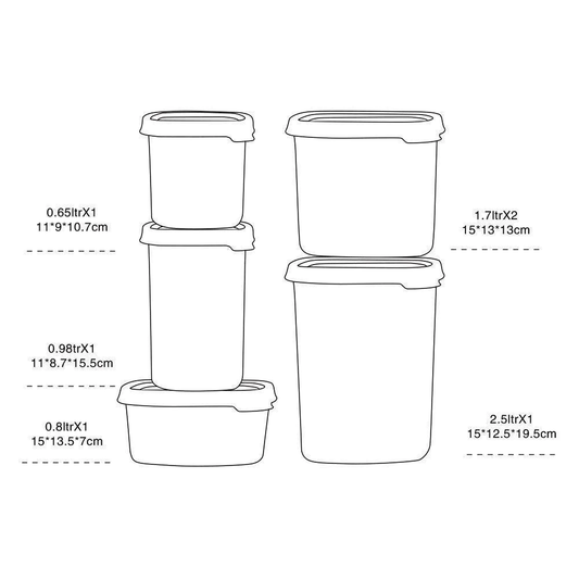 12 Piece Food Storage Container Set with Easy Locking Lids, BPA Free and 100% Leak Proof, Plastic