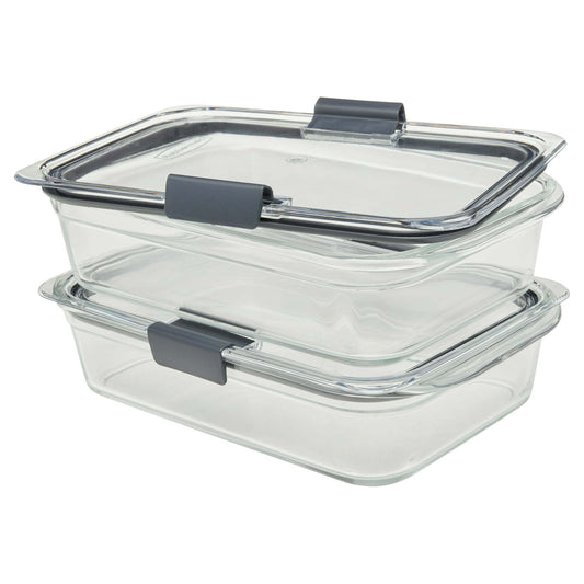 Brilliance Glass 2-Pack Food Storage Set, 8-Cup, Leak Proof